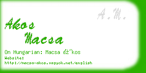 akos macsa business card